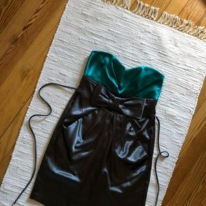 Dark grey/green mini party dress